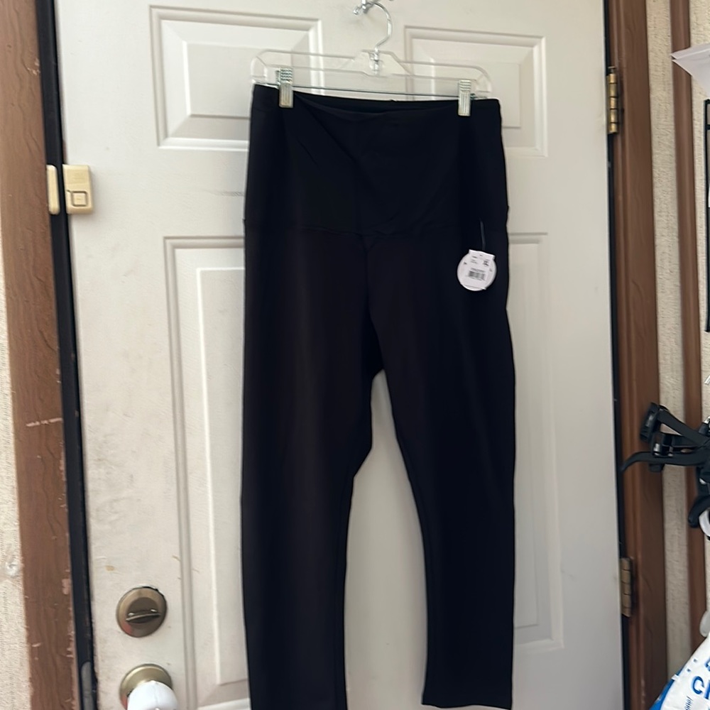 MAMA PRIMA BY MOTHERHOOD BLACK CROPPED LEGGINGS: NEW WITH TAGS: SIZE XL